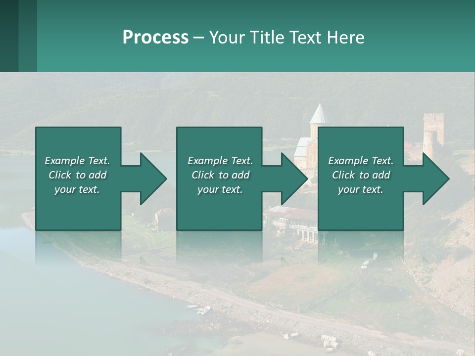 A Large Castle Sitting On Top Of A Lush Green Hillside PowerPoint Template
