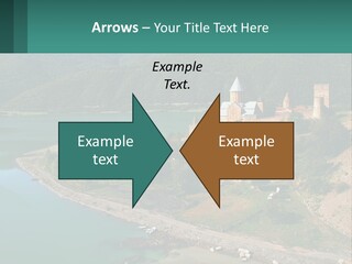 A Large Castle Sitting On Top Of A Lush Green Hillside PowerPoint Template