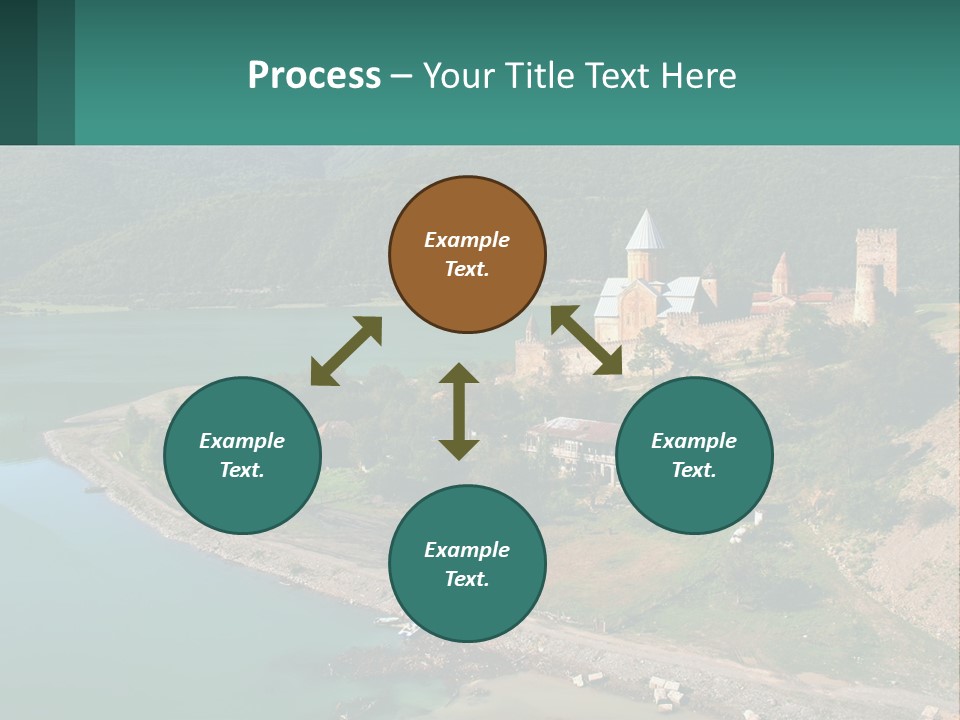 A Large Castle Sitting On Top Of A Lush Green Hillside PowerPoint Template