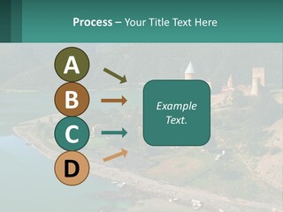 A Large Castle Sitting On Top Of A Lush Green Hillside PowerPoint Template