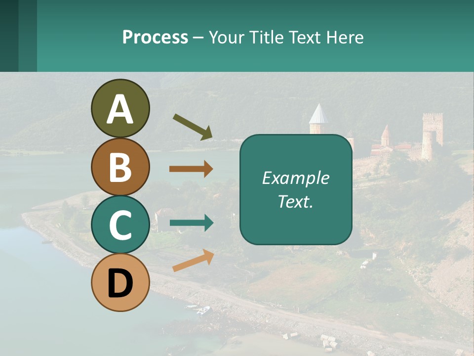 A Large Castle Sitting On Top Of A Lush Green Hillside PowerPoint Template