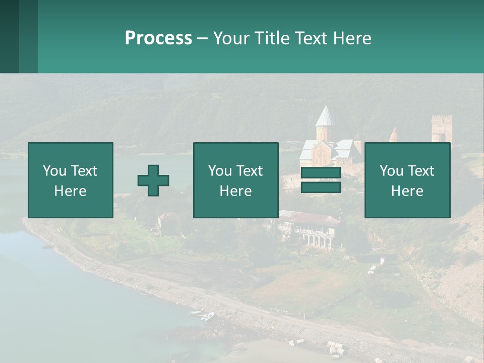 A Large Castle Sitting On Top Of A Lush Green Hillside PowerPoint Template