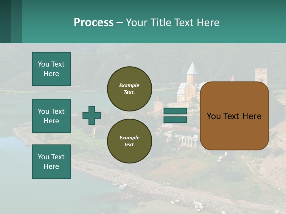 A Large Castle Sitting On Top Of A Lush Green Hillside PowerPoint Template