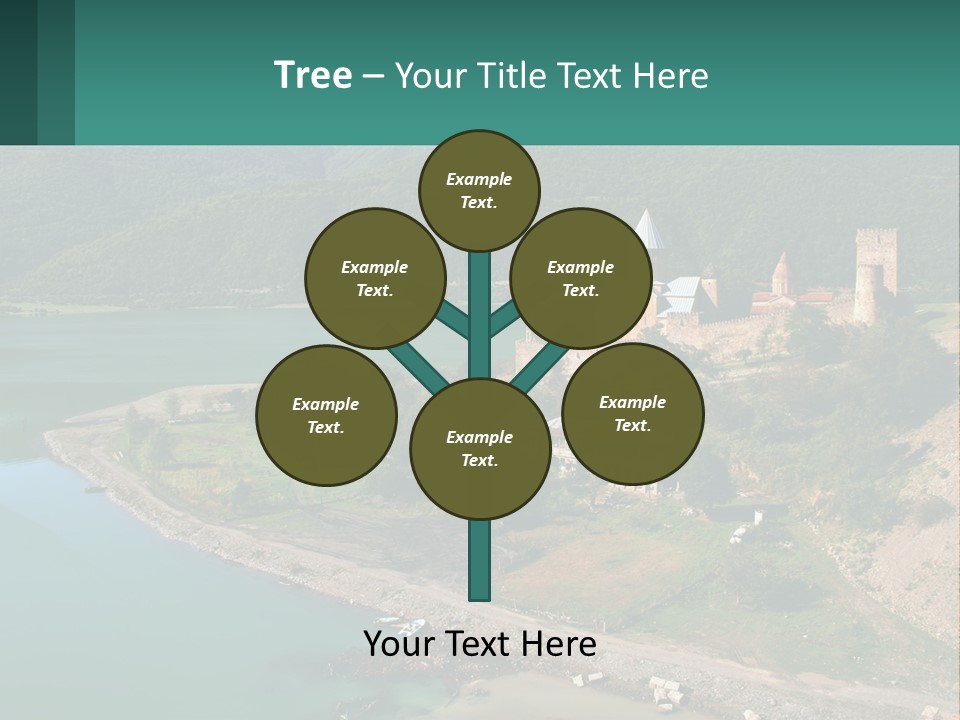 A Large Castle Sitting On Top Of A Lush Green Hillside PowerPoint Template