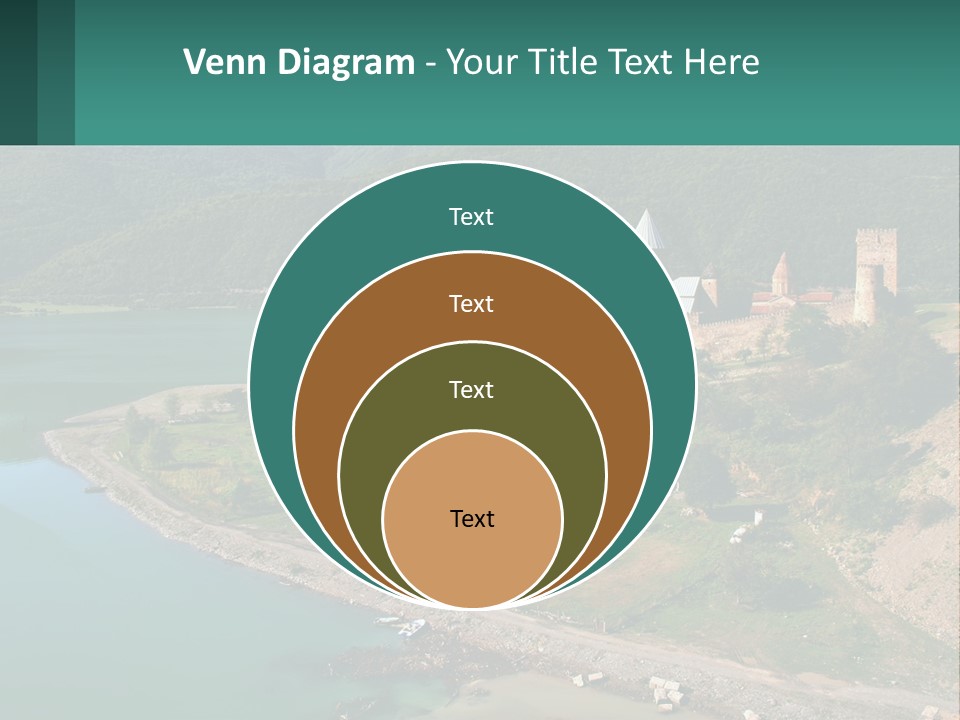 A Large Castle Sitting On Top Of A Lush Green Hillside PowerPoint Template