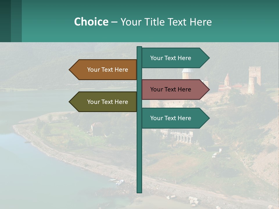 A Large Castle Sitting On Top Of A Lush Green Hillside PowerPoint Template