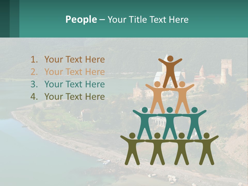 A Large Castle Sitting On Top Of A Lush Green Hillside PowerPoint Template