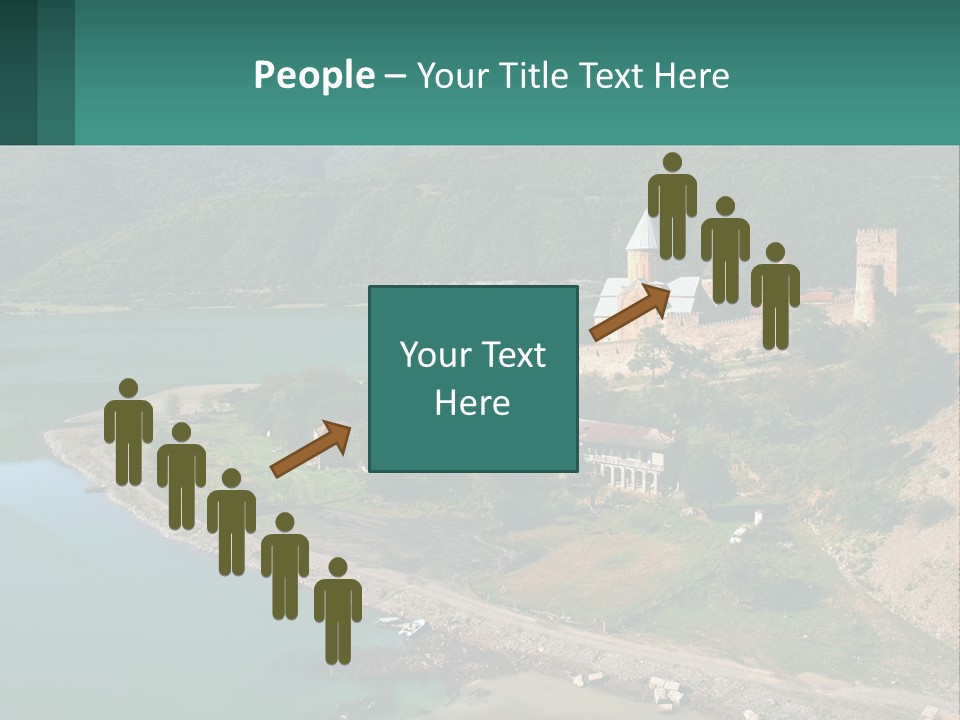 A Large Castle Sitting On Top Of A Lush Green Hillside PowerPoint Template
