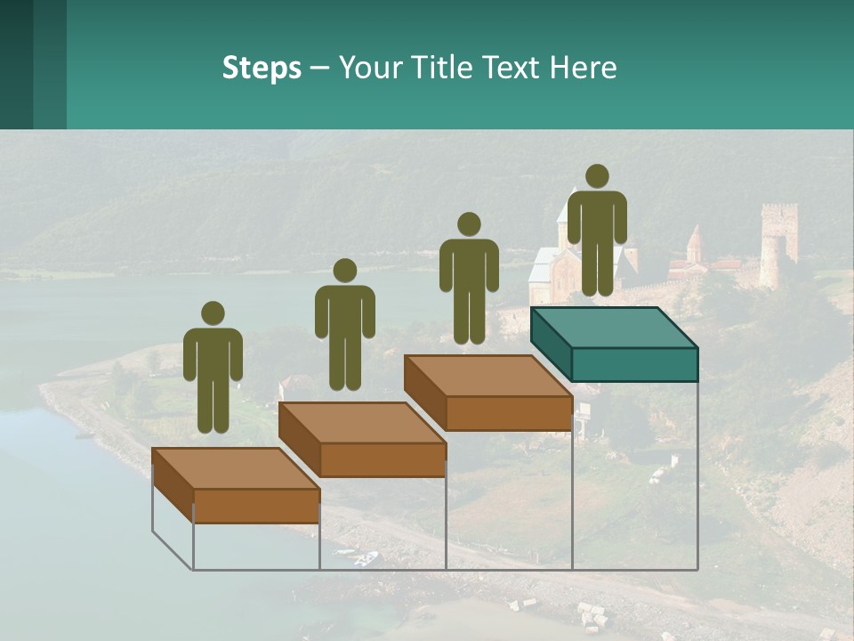 A Large Castle Sitting On Top Of A Lush Green Hillside PowerPoint Template