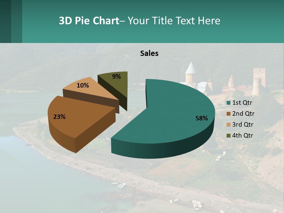 A Large Castle Sitting On Top Of A Lush Green Hillside PowerPoint Template