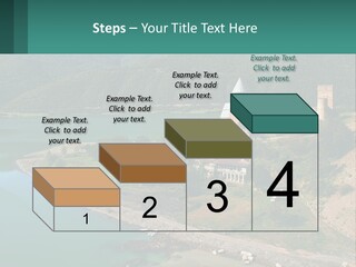A Large Castle Sitting On Top Of A Lush Green Hillside PowerPoint Template