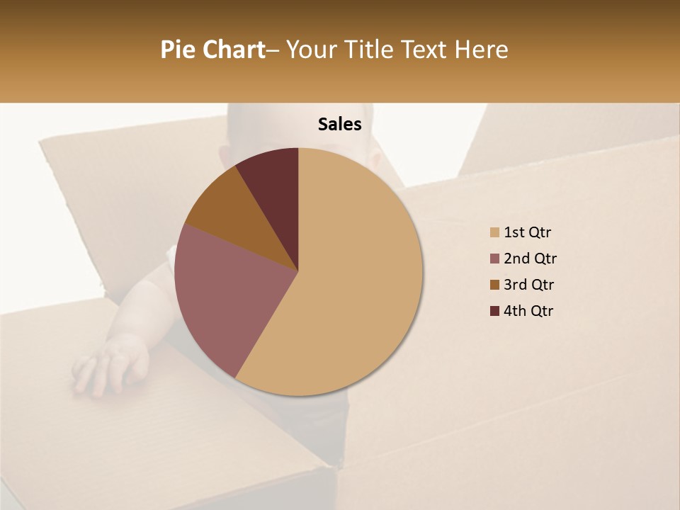 A Baby Sitting In A Cardboard Box With A Smile On His Face PowerPoint Template