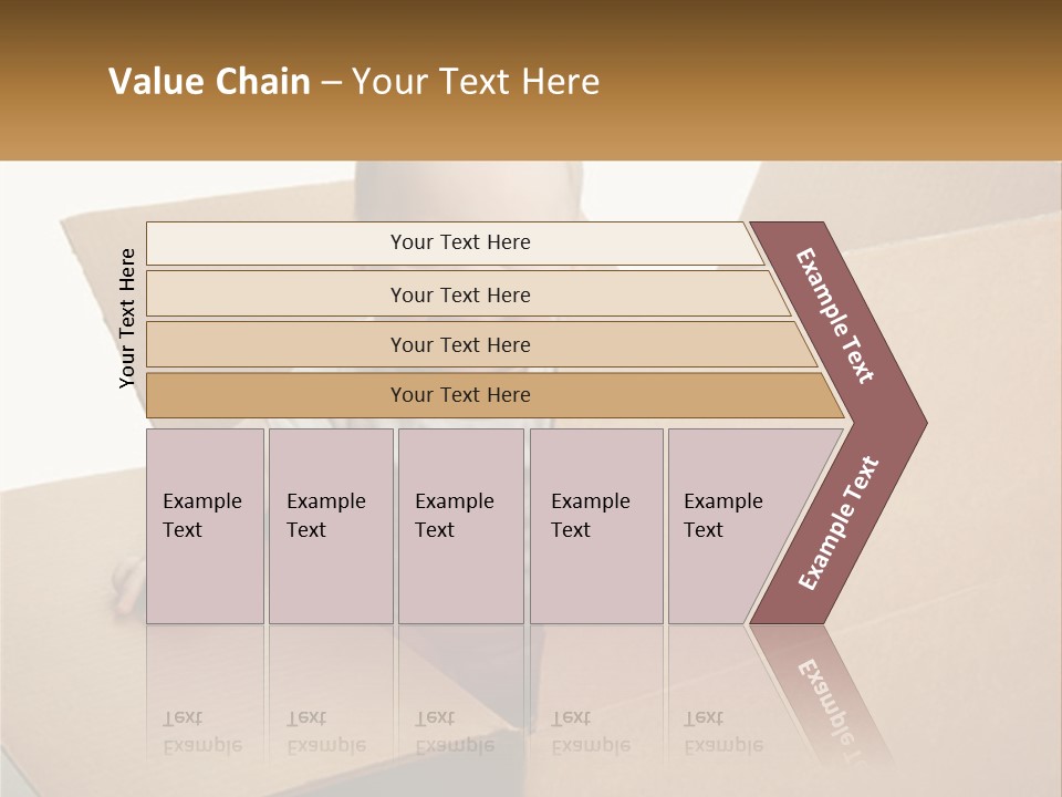 A Baby Sitting In A Cardboard Box With A Smile On His Face PowerPoint Template