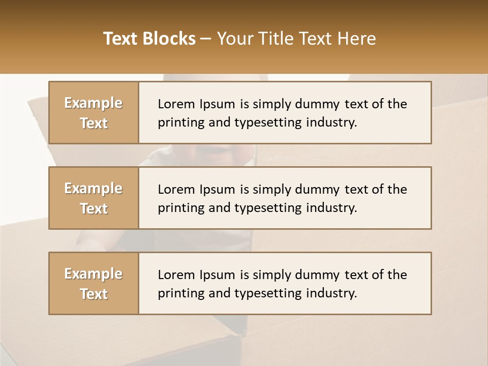 A Baby Sitting In A Cardboard Box With A Smile On His Face PowerPoint Template