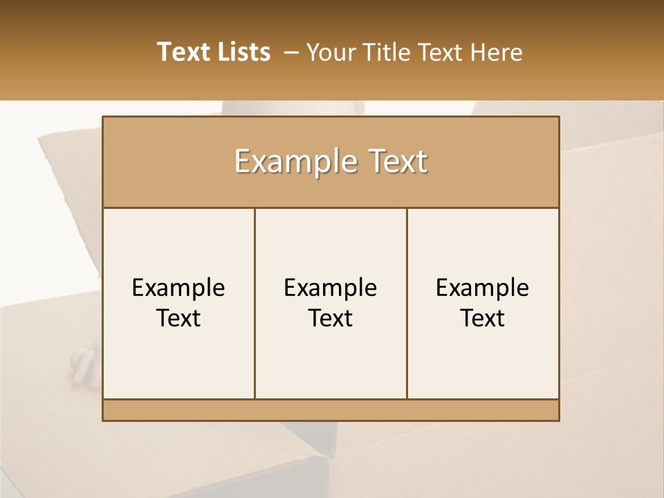 A Baby Sitting In A Cardboard Box With A Smile On His Face PowerPoint Template