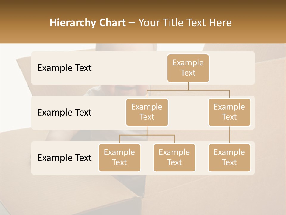 A Baby Sitting In A Cardboard Box With A Smile On His Face PowerPoint Template