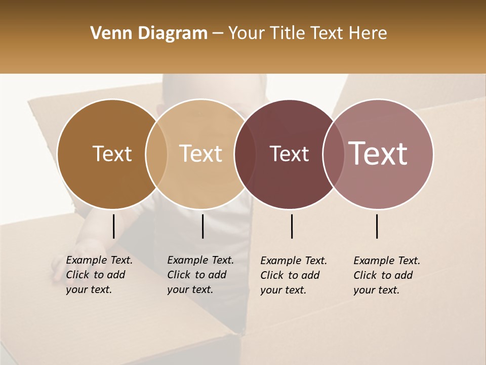 A Baby Sitting In A Cardboard Box With A Smile On His Face PowerPoint Template