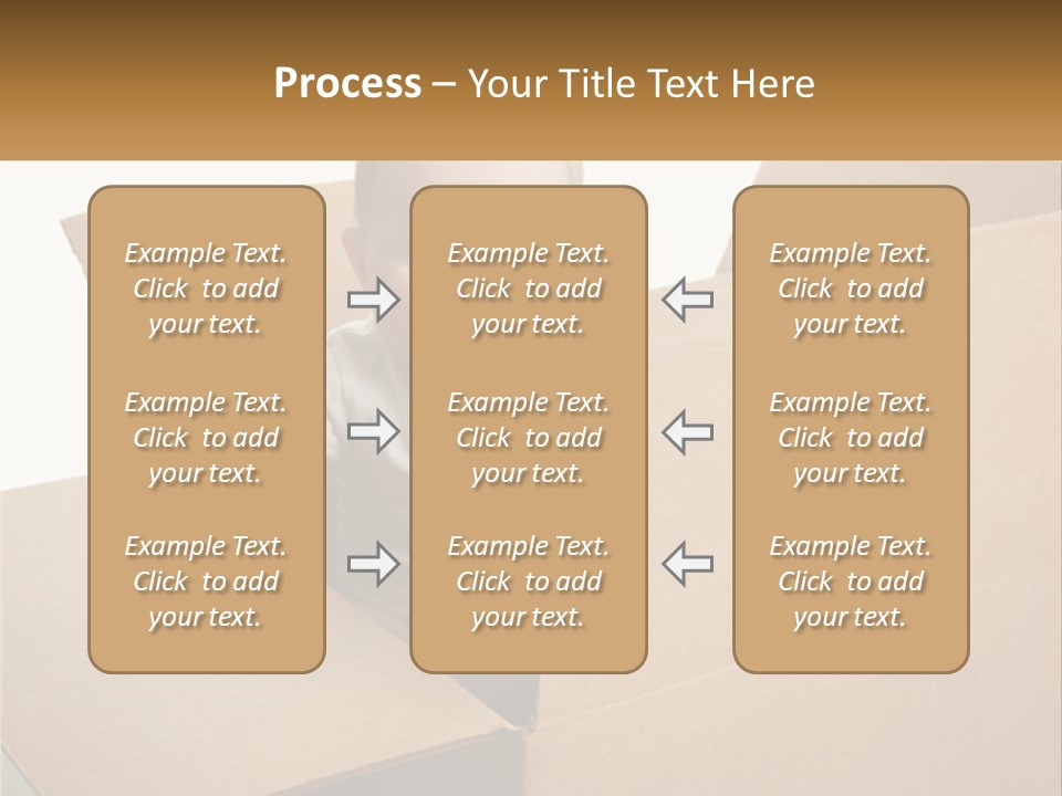 A Baby Sitting In A Cardboard Box With A Smile On His Face PowerPoint Template