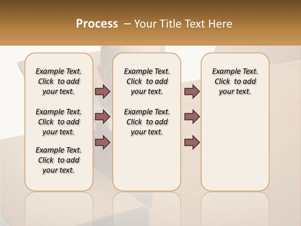 A Baby Sitting In A Cardboard Box With A Smile On His Face PowerPoint Template