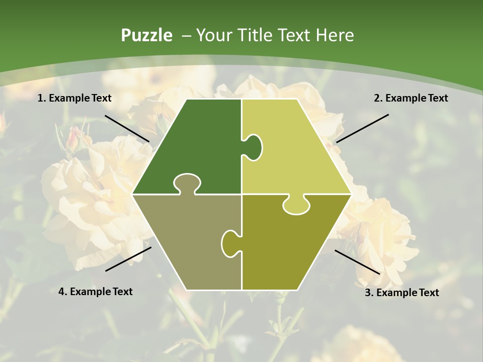 A Yellow Rose Powerpoint Presentation Is Shown PowerPoint Template