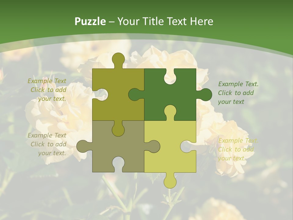 A Yellow Rose Powerpoint Presentation Is Shown PowerPoint Template