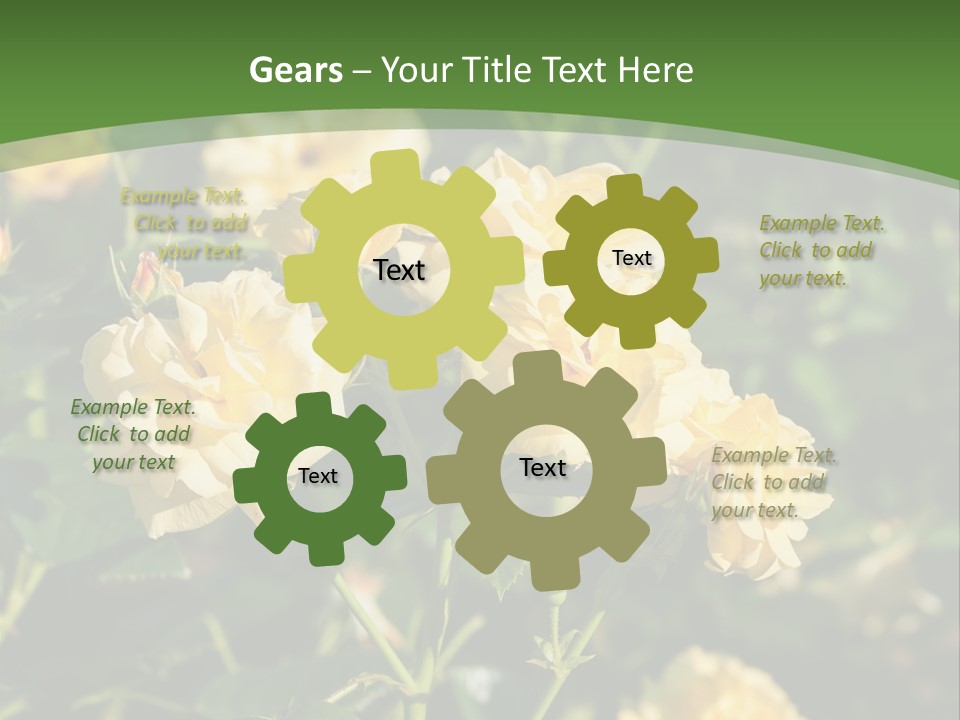 A Yellow Rose Powerpoint Presentation Is Shown PowerPoint Template