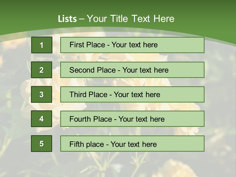 A Yellow Rose Powerpoint Presentation Is Shown PowerPoint Template