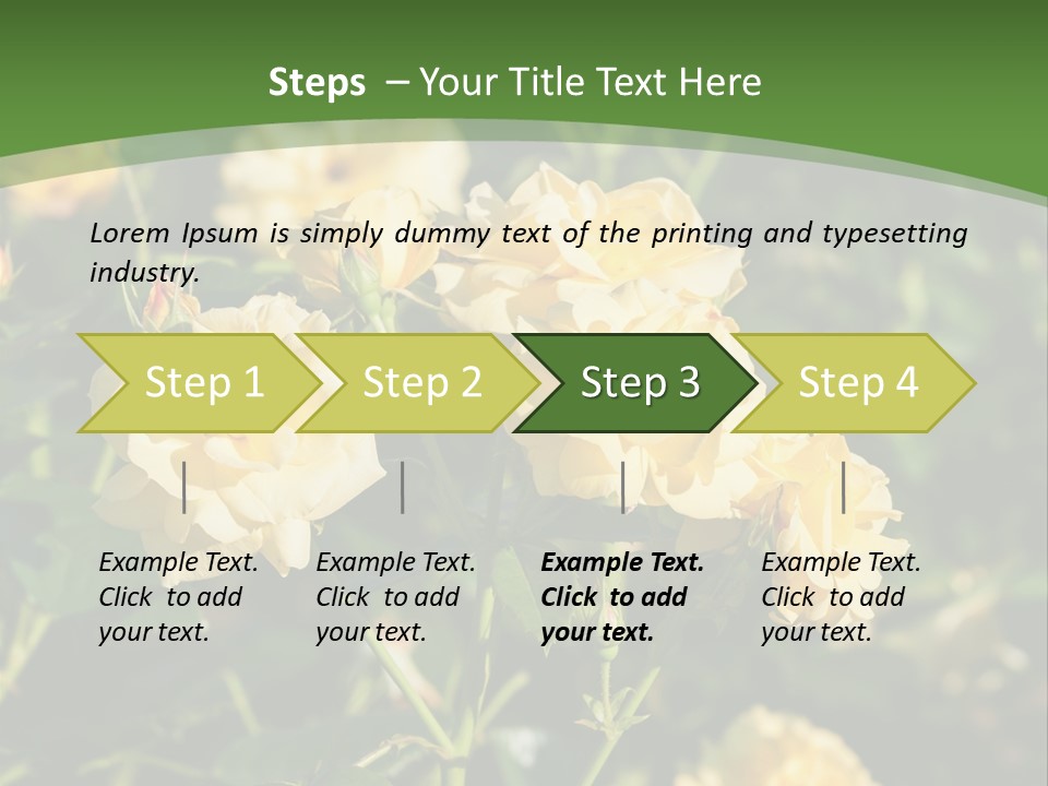 A Yellow Rose Powerpoint Presentation Is Shown PowerPoint Template