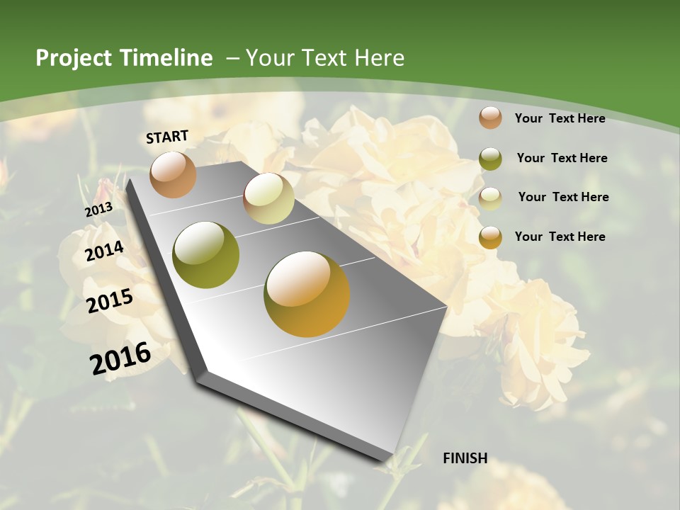A Yellow Rose Powerpoint Presentation Is Shown PowerPoint Template