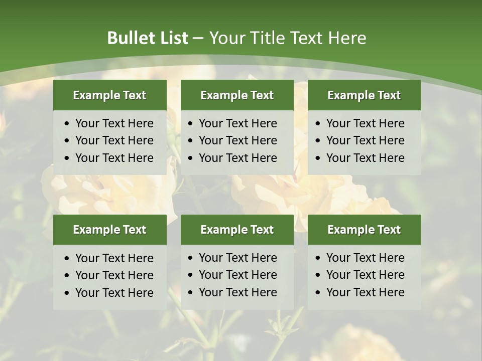 A Yellow Rose Powerpoint Presentation Is Shown PowerPoint Template