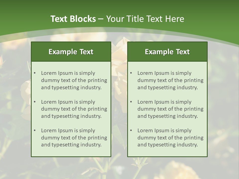 A Yellow Rose Powerpoint Presentation Is Shown PowerPoint Template