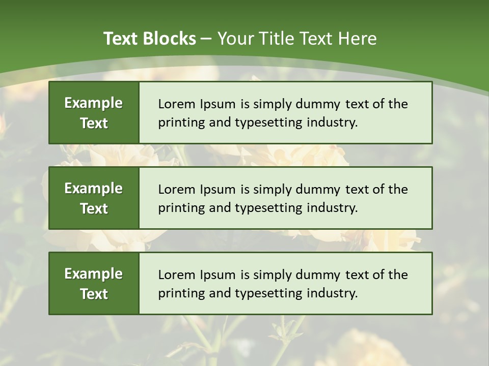 A Yellow Rose Powerpoint Presentation Is Shown PowerPoint Template