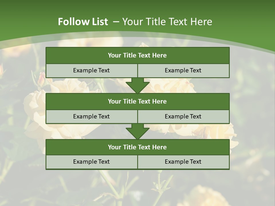 A Yellow Rose Powerpoint Presentation Is Shown PowerPoint Template