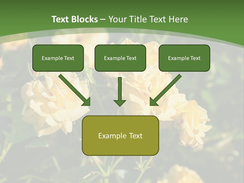 A Yellow Rose Powerpoint Presentation Is Shown PowerPoint Template