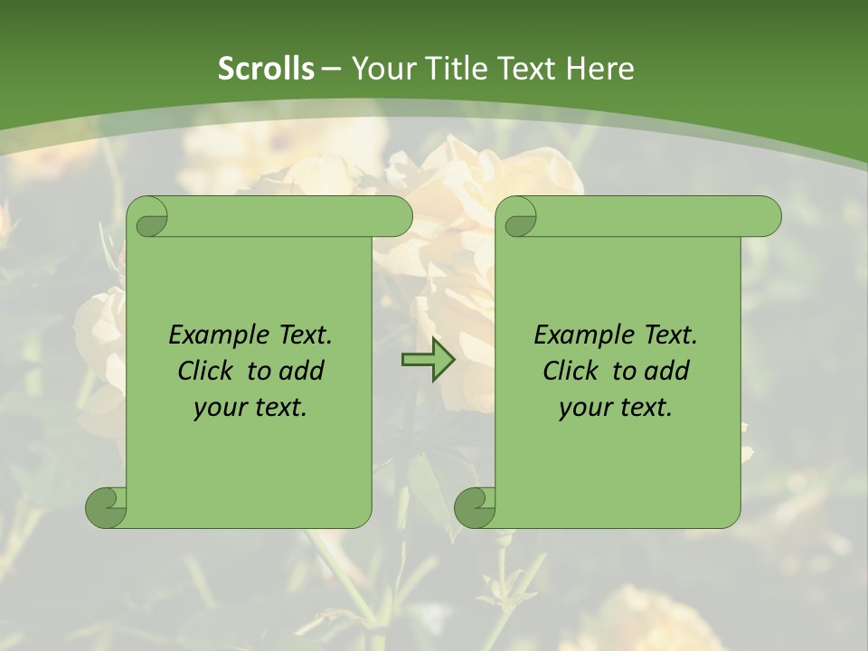 A Yellow Rose Powerpoint Presentation Is Shown PowerPoint Template