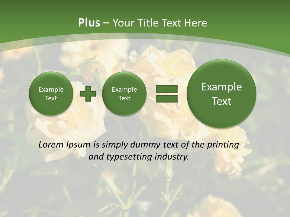 A Yellow Rose Powerpoint Presentation Is Shown PowerPoint Template