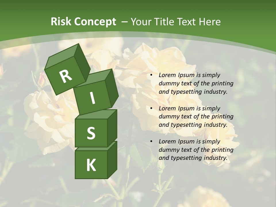 A Yellow Rose Powerpoint Presentation Is Shown PowerPoint Template