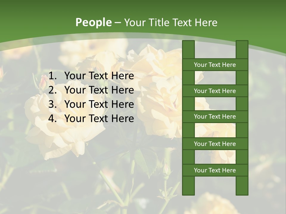 A Yellow Rose Powerpoint Presentation Is Shown PowerPoint Template