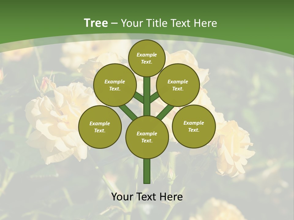 A Yellow Rose Powerpoint Presentation Is Shown PowerPoint Template