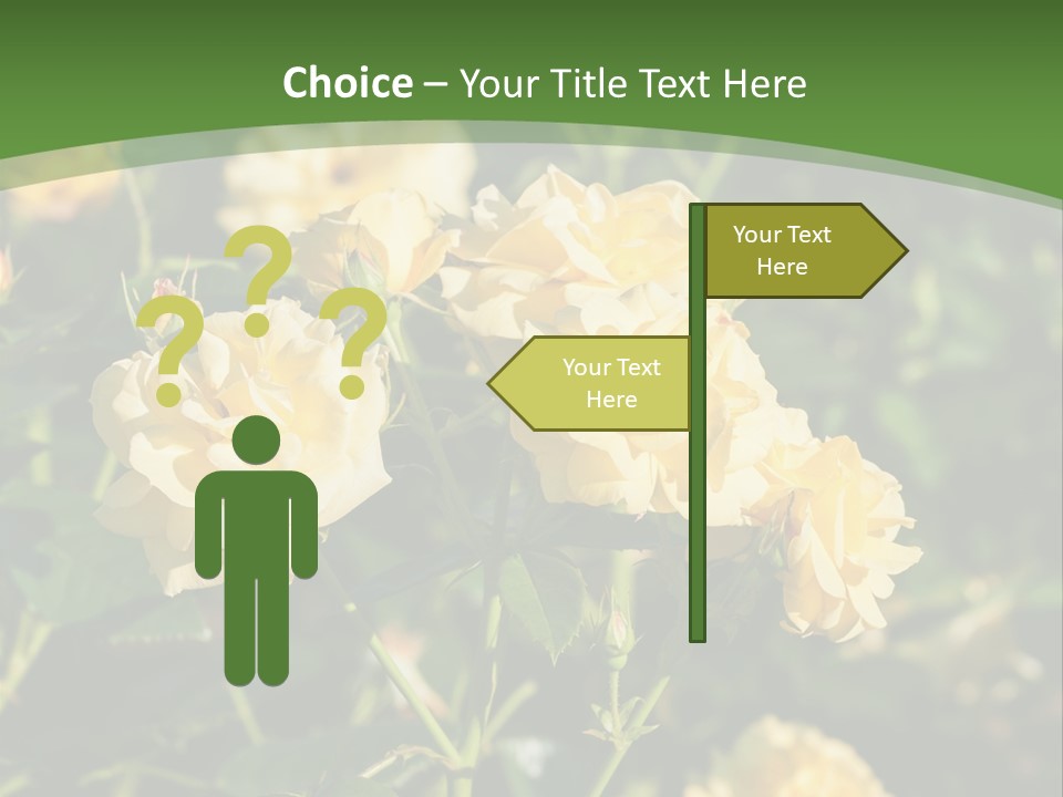 A Yellow Rose Powerpoint Presentation Is Shown PowerPoint Template