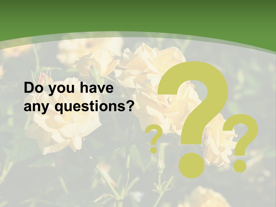 A Yellow Rose Powerpoint Presentation Is Shown PowerPoint Template