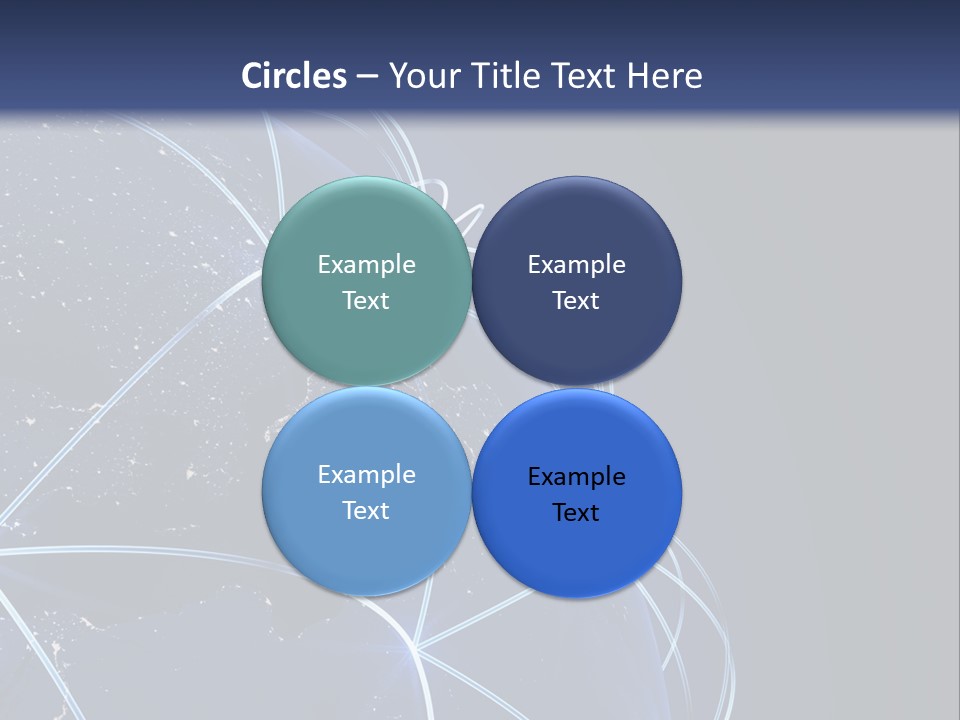 A Blue Globe With Lines In The Middle Of It PowerPoint Template