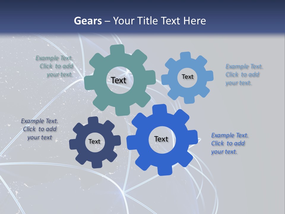 A Blue Globe With Lines In The Middle Of It PowerPoint Template