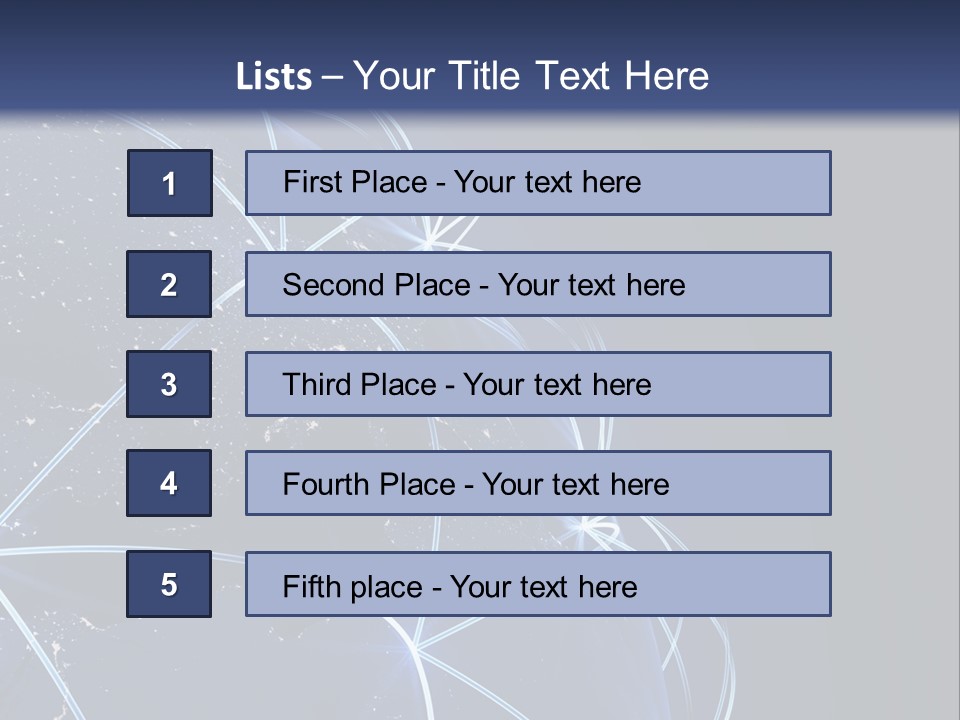 A Blue Globe With Lines In The Middle Of It PowerPoint Template
