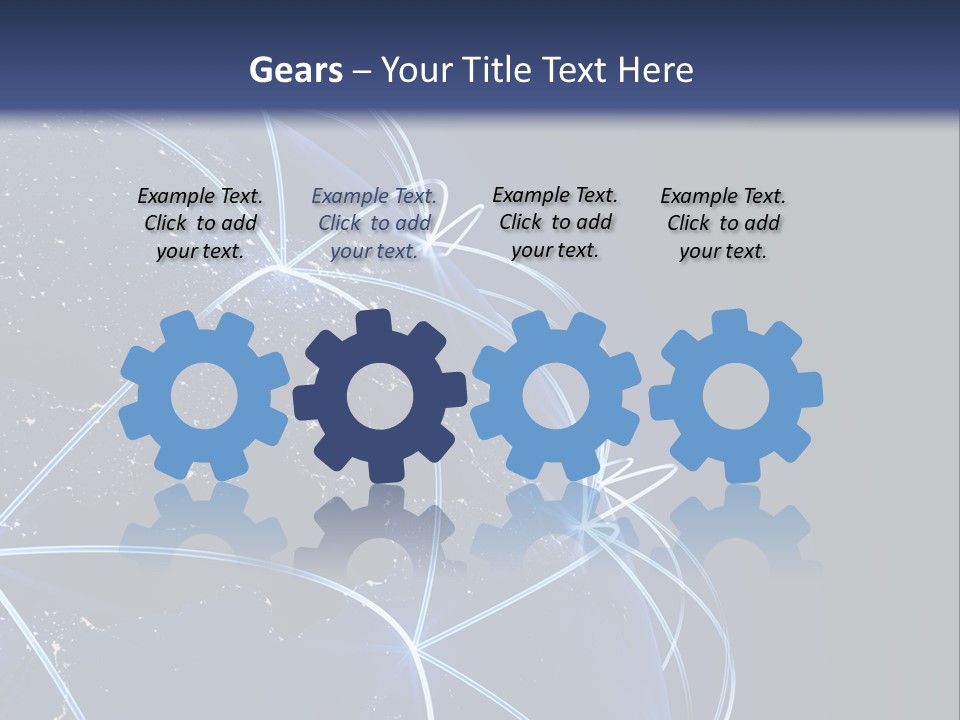 A Blue Globe With Lines In The Middle Of It PowerPoint Template