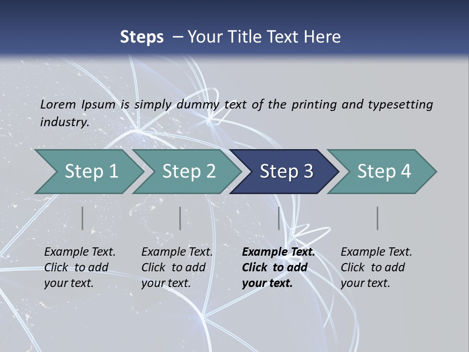 A Blue Globe With Lines In The Middle Of It PowerPoint Template