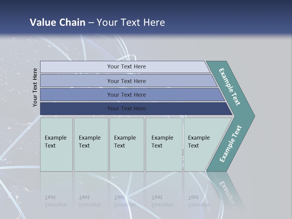 A Blue Globe With Lines In The Middle Of It PowerPoint Template