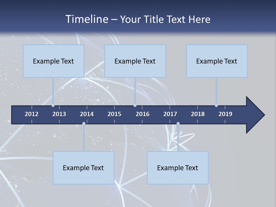 A Blue Globe With Lines In The Middle Of It PowerPoint Template