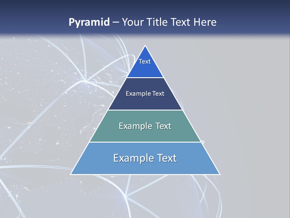 A Blue Globe With Lines In The Middle Of It PowerPoint Template