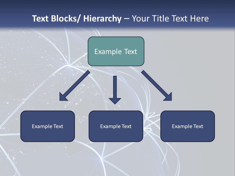 A Blue Globe With Lines In The Middle Of It PowerPoint Template